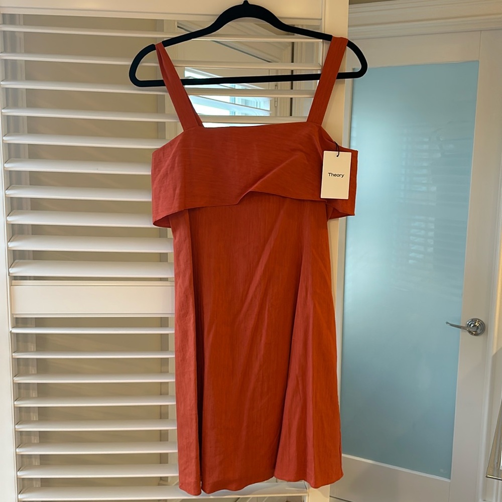 Theory linen lined dress with tags still on